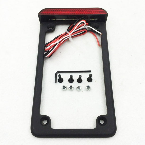 Black Flat License Plate Frame 7" x 4" For Honda/Suzuki/Yamaha/Kawasaki/Harley Black Flat License Plate Frame 7" x 4" For Honda/Suzuki/Yamaha/Kawasaki/Harley